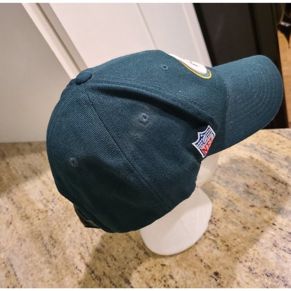VTG Reebok On Field Green Bay Packers NFL Football Strapback Dad Hat Cap - Picture 4 of 12